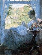 Young Woman Sewing